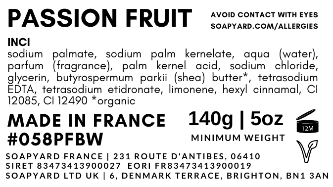 Passion Fruit Bar Soap 140g | 8 PACK Wrapped