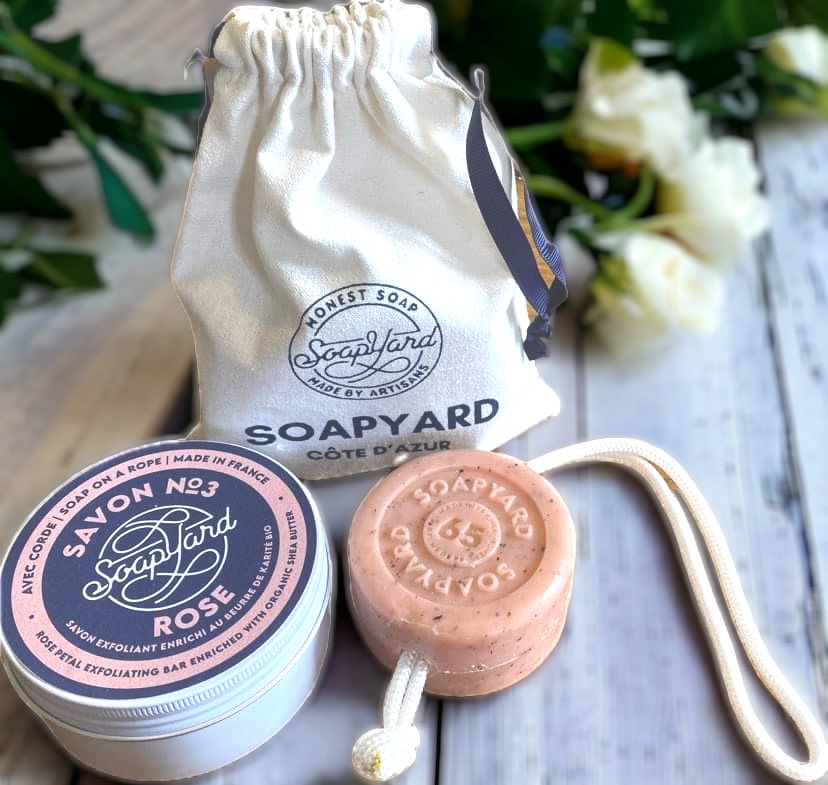 Rose Exfoliant Bar Soap 140g | 8 PACK Wrapped