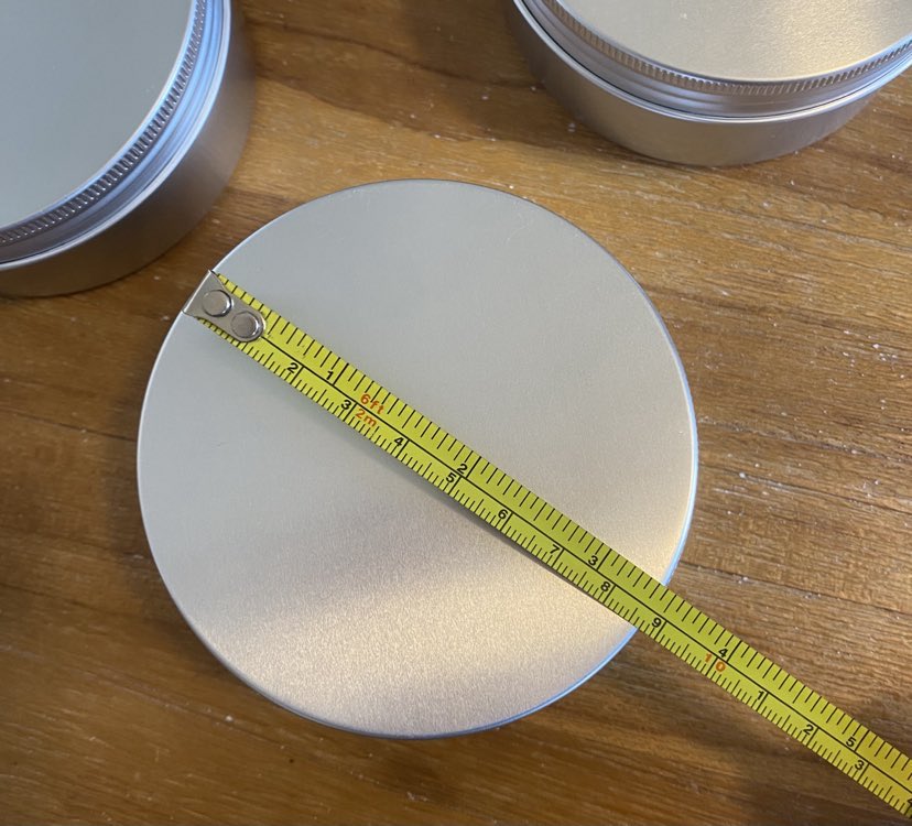 Screw Top Aluminium Tins 90mm x 45mm 250 ml