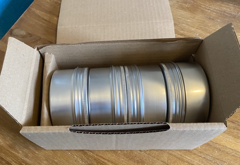 4-pack Aluminium Tin 250ml 90mm x 45mm
