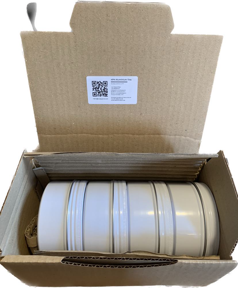 4-pack Aluminium Tin 250ml 90mm x 45mm