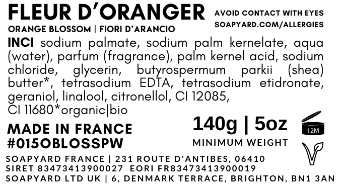 Orange Blossom Bar Soap 140g | 8 PACK Wrapped