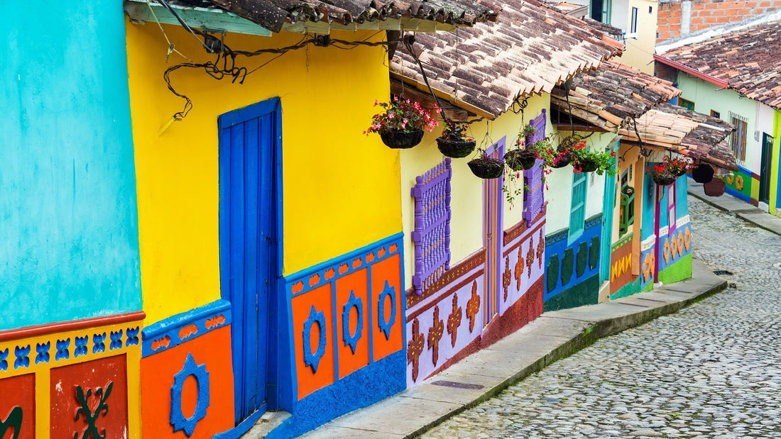 colourful houses in bogota columbia