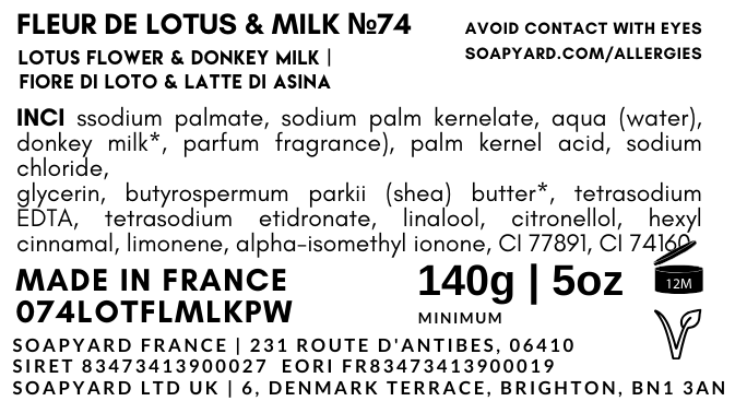 Lotus Flower & Organic Donkey Milk Bar Soap 140g | 8 PACK Wrapped