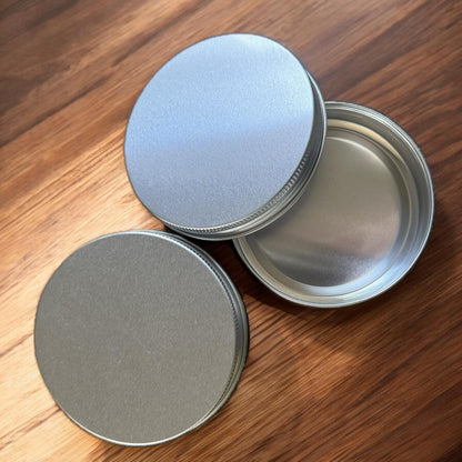 Aluminium Screw Top Tins 3 sizes, White or Silver