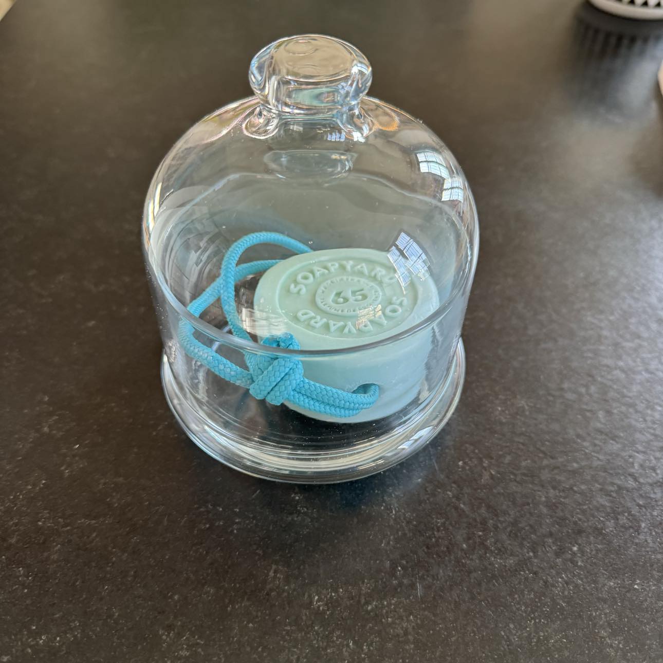 Elegant Glass Display for Soapyard Soap & Rope POS