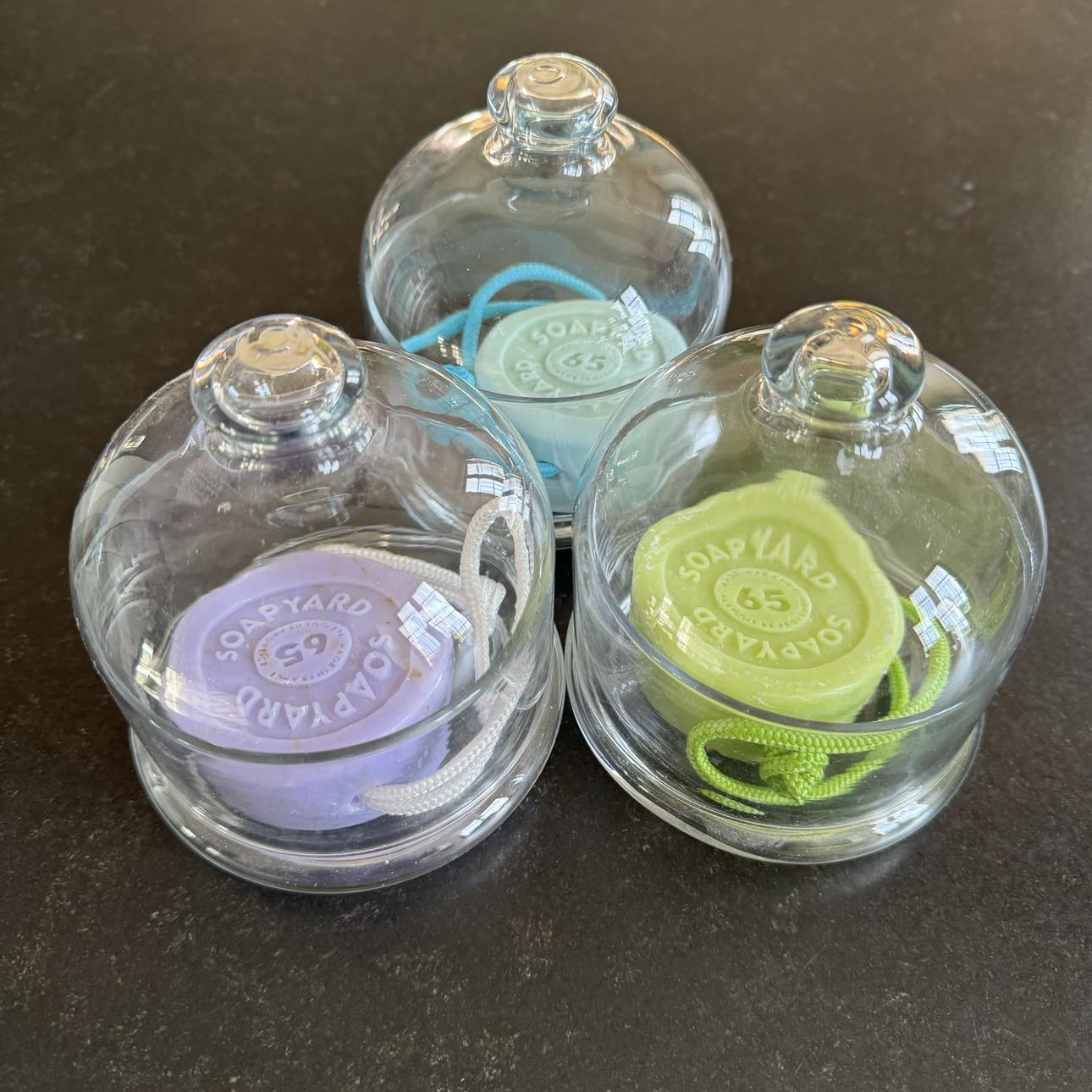 Elegant Glass Display for Soapyard Soap & Rope POS