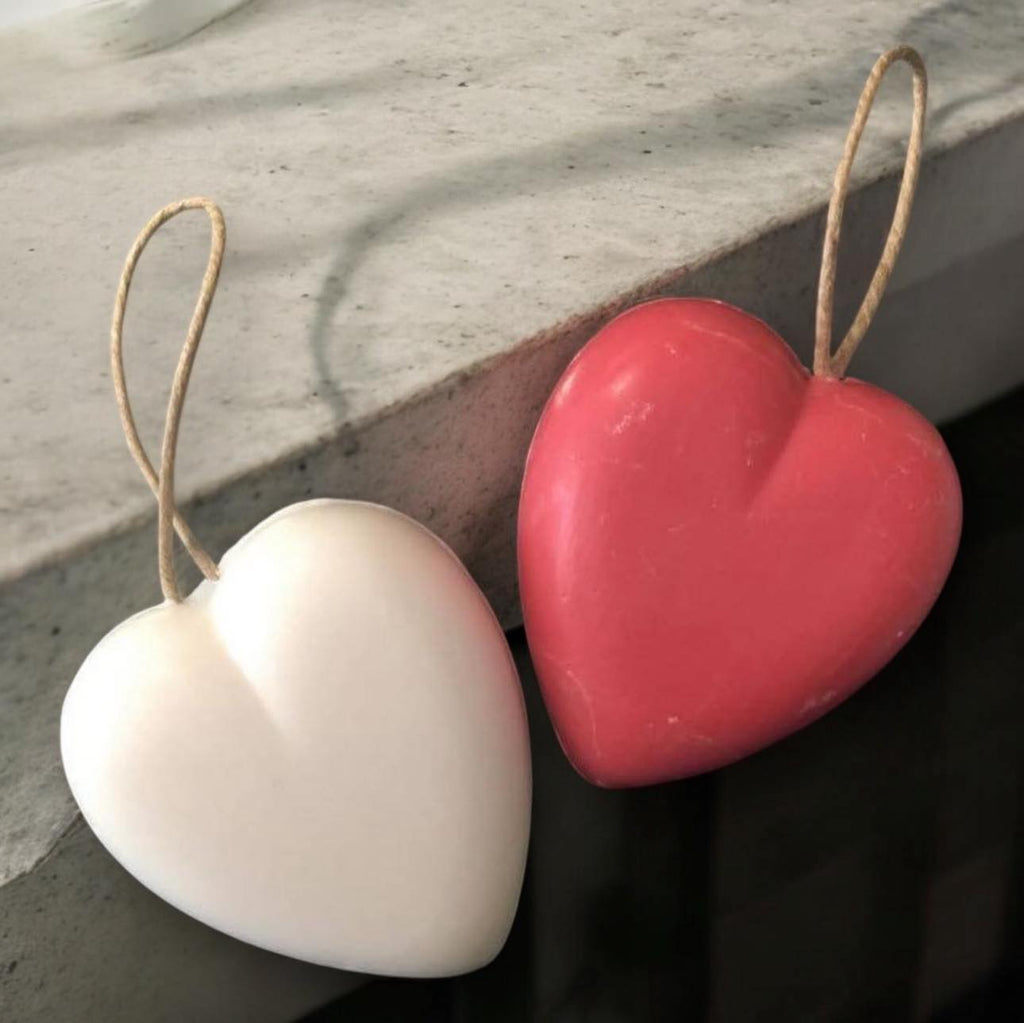 Twin Heart Soap in Cotton Gift pouch